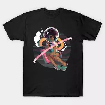 Мужская черная футболка с принтом, супербольшая футболка с кислородным принтом, безрезьбовая футболка с принтом из хлопка S чёрный