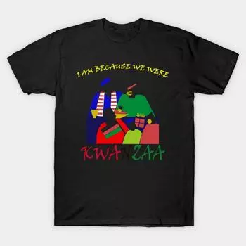 Мужская черная футболка с принтом, супербольшая футболка happy-kwanzaa-8-tshirt, хлопковая футболка с принтом на бумаге для переноса изображений без разрезов S чёрный