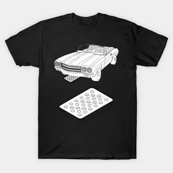 Мужская черная футболка с принтом, супербольшая футболка, лимитированная серия, эксклюзивная, для замены масла в автомобиле, хлопковая футболка с принтом на бумаге для переноса изображения без разрезов 5XL чёрный