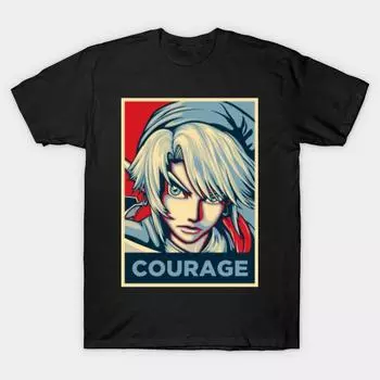 Мужская черная футболка с принтом, супербольшая футболка, мужество, хлопковая футболка с принтом на бумаге для переноса без разрезов 2XL чёрный