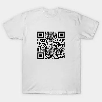 Мужская черная футболка с принтом, супербольшая футболка с принтом Рика Роллса, хлопковая футболка с принтом на бумаге без вырезания S белый