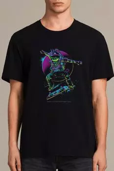 Мужская черная футболка Skater Astronaut