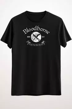 Мужская черная классическая футболка Bloodborne Crest