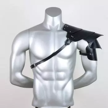 Мужская черная многослойная наплечная броня в стиле викинга, средневековые ретро-доспехи, рыцарские доспехи, аксессуар для косплея