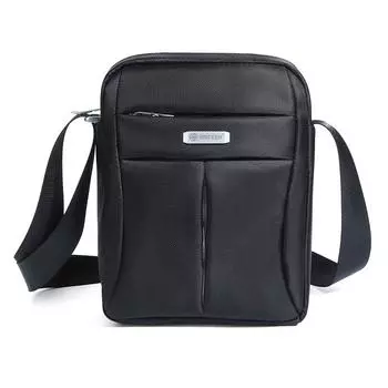 Мужская черная сумка на одно плечо с застежкой-молнией, многофункциональная сумка через плечо, простая модная вертикальная дорожная сумка для молодежи