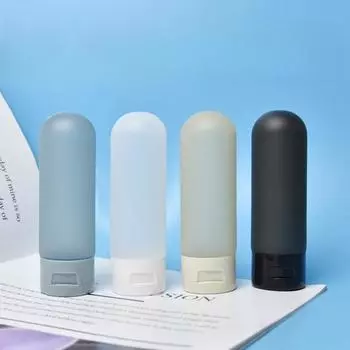 Мужская четырехцветная бутылка для хранения шланга с откидной крышкой, косметический пакет, очищающее средство для лица, лосьон для тела, дорожный набор бутылок для хранения 60ml 4pcs