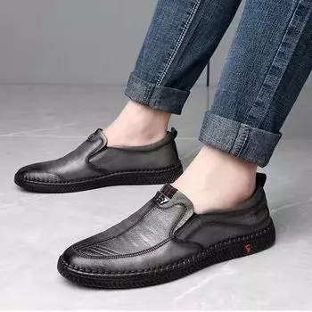 Мужская деловая деловая обувь Обувь из искусственной кожи Повседневные лоферы 44 чёрный