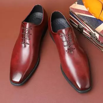 Мужская деловая обувь большого размера 4778 размер обуви кожаные туфли 39 чёрный