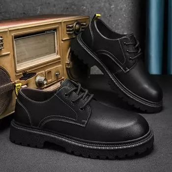 Мужская деловая обувь Повседневная кожаная обувь Cargo Tooling Outdoor Work Flats Shoes Британский стиль Loafers Zapatos Luxury Designer Новейшие 39
