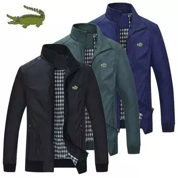 Мужская деловая повседневная куртка, новая осенне-зимняя вышивка CARTELO, спортивное пальто на молнии с воротником-стойкой, куртка высокого качества для мужчин 6XL чёрный