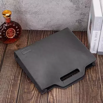 Мужская деловая повседневная сумка в стиле ретро, портфель, сумка для ноутбука, мужская сумка через плечо, портативная сумка-мессенджер 34cm*6cm*27cm серый