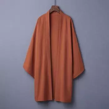 Мужская длинная японская летняя повседневная свободная женская юката хаори пляжная черная рубашка хиёси куртка XXXL