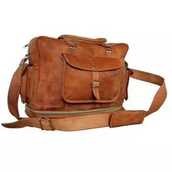 Мужская дорожная сумка из натуральной кожи, одежда, спортивная сумка, сумка для пикника, сумка через плечо 17 X 17.5 X 8 in коричневый