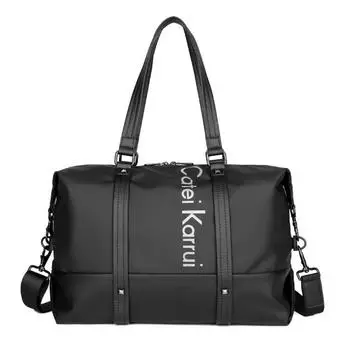 Мужская дорожная сумка, портативная дорожная сумка для деловых поездок, большая вместительная сумка для багажа, короткая дорожная сумка для хранения, длина 46 см, ширина 22 см, высота 26 см чёрный