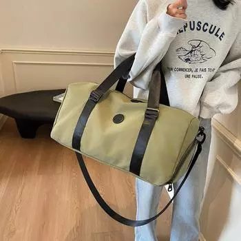 Мужская дорожная сумка Женская спортивная сумка Большая вместимость Дорожная сумка для багажа Разделение Сумки для обуви бежевый