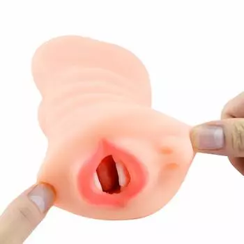 Мужская двойная чашка для мастурбации, литье, поддельная вагина, оральный секс-игрушки, мягкая силиконовая машина для минета, карманная киска