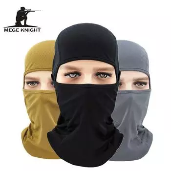 Мужская дышащая Балаклава, полнолицевая маска, женская многоцветная спортивная крышка, походная дорожная шапка, кепка, защита на открытом воздухе чёрный