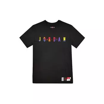 Мужская дышащая футболка с коротким рукавом Jordan Vibrant Logo, черные AT8943-010 L