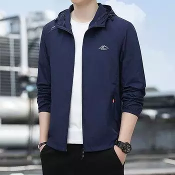 Мужская дышащая куртка больших размеров с защитой от ультрафиолета, быстросохнущая, тонкая спортивная одежда, летняя куртка для рыбалки из ледяного шелка, солнцезащитная куртка S