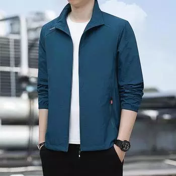 Мужская дышащая куртка с защитой от ультрафиолета, быстросохнущая, тонкая спортивная одежда, летняя куртка для рыбалки из ледяного шелка, солнцезащитная куртка M
