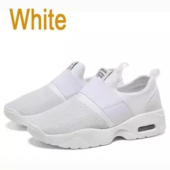 Мужская дышащая легкая сетчатая обувь, женская простая спортивная обувь на липучке, уличная спортивная обувь, большие размеры 35–44 35 белый