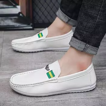 Мужская дышащая повседневная мужская обувь, новые летние лоферы, мужская деловая обувь, дизайнерские лоферы, белая обувь 39