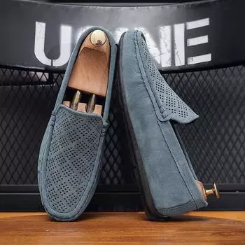 Мужская дышащая повседневная мужская обувь, новые летние лоферы, мужская деловая обувь, дизайнерские лоферы, обувь 39