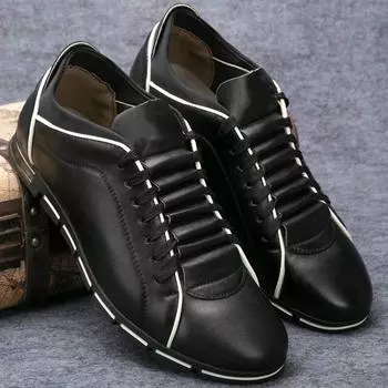 Мужская дышащая повседневная обувь Модная обувь Extra Large 37 чёрный