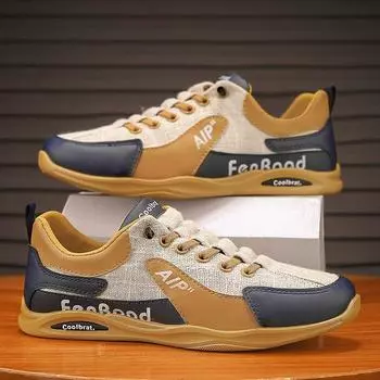 Мужская дышащая рабочая мужская обувь с защитой от запаха, легкая износостойкая нескользящая молодежная обувь без шнуровки 39 серый