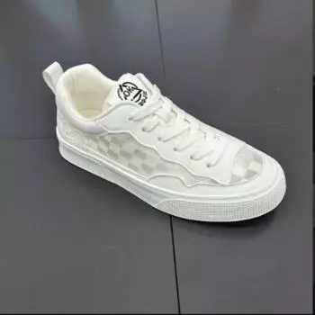 Мужская дышащая сетчатая повседневная обувь Летние белые туфли Трендовая модная повседневная спортивная обувь Легкая универсальная обувь Удобные вулканизированные кроссовки 39