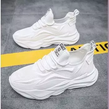 Мужская дышащая сетчатая повседневная обувь Удобная мужская обувь Летняя толстая подошва Pops Shoes Мужская спортивная сетчатая обувь 39