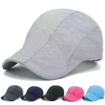 Мужская дышащая шапка-берет с утиным язычком, шапка для среднего возраста, кепка для путешествий на весну и лето, мужская и женская шапка M56-58cm тёмно-синий