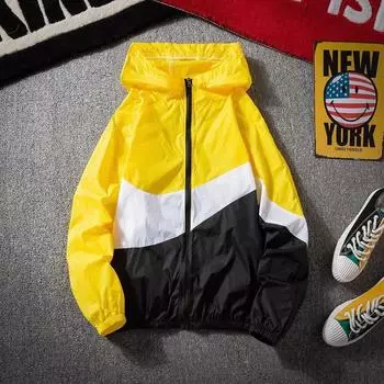 Мужская дышащая солнцезащитная куртка-бомбер с капюшоном, мужская одежда для бега, пальто, ветровка, верхняя одежда, тонкая куртка на молнии с капюшоном A50 XXXL белый