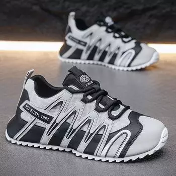 Мужская дышащая, универсальная, удобная мужская обувь, спортивная обувь, повседневная обувь, увеличивающая рост 39 красный