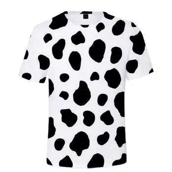 Мужская джинсовая футболка с принтом, красочная футболка с 3D-принтом, детская повседневная летняя свободная футболка, футболка с круглым вырезом и короткими рукавами XXS