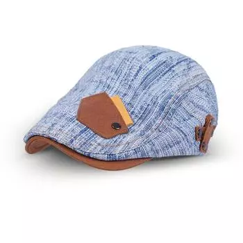 Мужская джинсовая кепка с козырьком, цветная кепка Forward, солнцезащитный берет, кепка Newsboy синий
