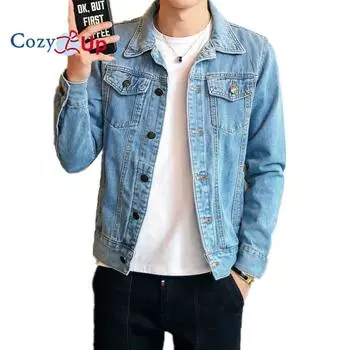 Мужская джинсовая куртка без подкладки в стиле вестерн M чёрный