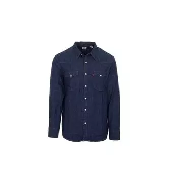 Мужская джинсовая рубашка Levis из переработанного хлопка с отложным воротником, синяя 85744-0000