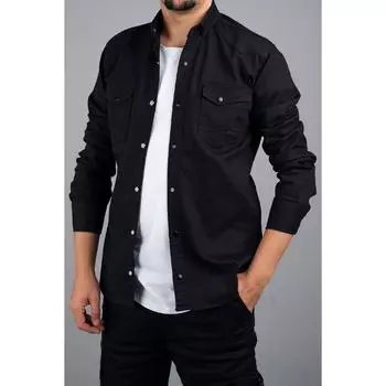 Мужская джинсовая рубашка Slim Fit, черная