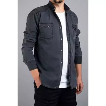 Мужская джинсовая рубашка Slim Fit Smoked 124