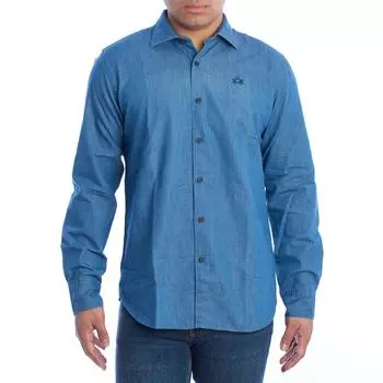 Мужская джинсовая рубашка стандартного кроя UMC005-DM094 L синий