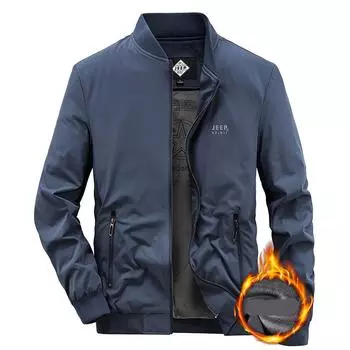 Мужская флисовая хлопковая куртка зимняя простая повседневная мужская куртка M серый