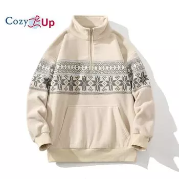 Мужская флисовая куртка Cozy Up с застежкой-молнией на четверть длины M серый