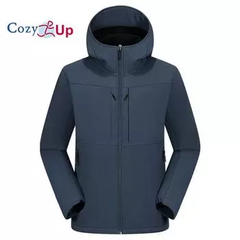 Мужская флисовая куртка Cozy Up Soft Shell для альпинизма, водонепроницаемая, ветрозащитная M чёрный