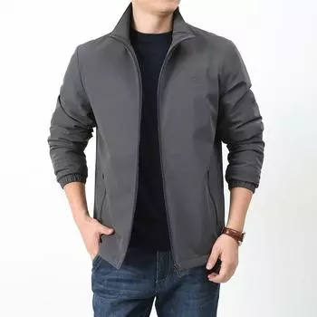 Мужская флисовая куртка осень и зима новая повседневная куртка мужская осенняя верхняя свободная и плотная M