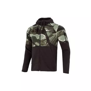 Мужская флисовая куртка с капюшоном и камуфляжной вставкой Nike Dri-FIT, черная DQ4791-220 M
