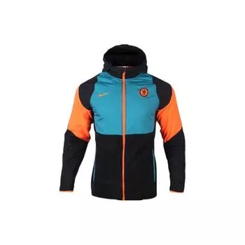 Мужская флисовая куртка с капюшоном и логотипом Nike Chelsea Spliced Logo, синяя DB7796-471 XL