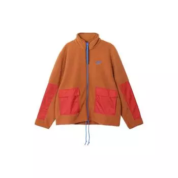 Мужская флисовая куртка с вышитым логотипом Nike Spliced Design, оранжевая DD5022-246 L
