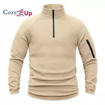 Мужская флисовая куртка, теплый флис, однотонный фланелевый пуловер, воротник-стойка, тактическая флисовая куртка S темно-серого