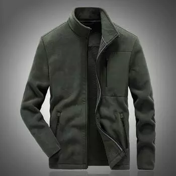 Мужская флисовая куртка весна-осень, теплая флисовая толстовка, новая мужская флисовая куртка M